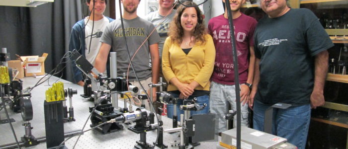 A group photo taken in a lab